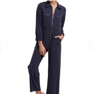 Rachel Pally | Shelby Jumpsuit Coveralls Utility Minimalist Indigo Blue XS